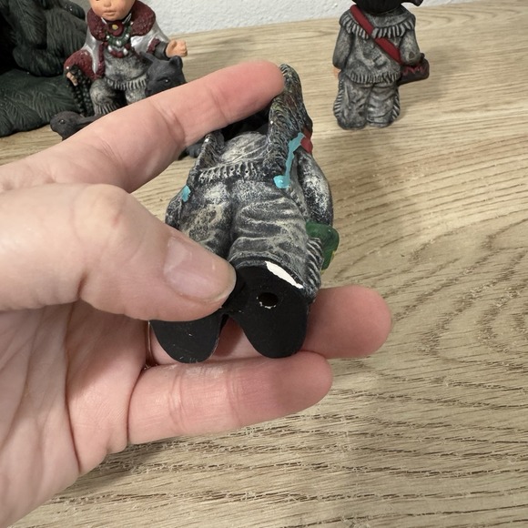 Native American Nativity Scene Kimple Hand Painted Ceramic 13 Pieces‎ Vintage - Picture 7 of 16